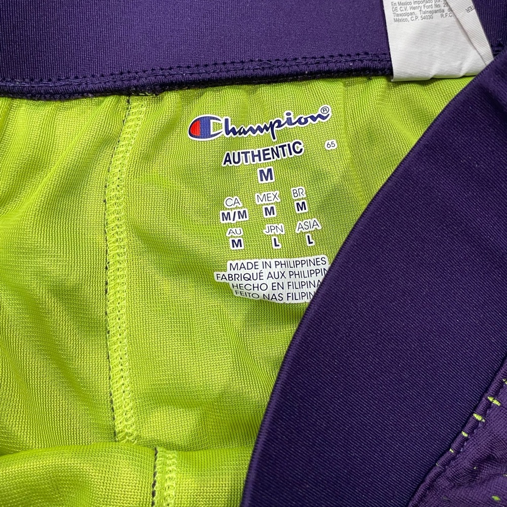 Champion Purple & Lime Athletic Shorts - Picture 2 of 3